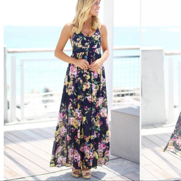 FSL Floral Backless Dress - Picture 5 of 11